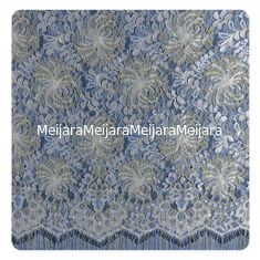China Multi Farbe-Chantilly-metallisches Nylonspitze-Gewebe, Wimper-Spitze-Ordnung für das Kleid der Frauen fournisseur