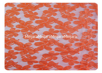 China Orangen-Polyester-Spitze-Gewebe 100% für modische Kleidung, Wäsche CY-CT8556 fournisseur