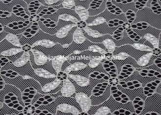 China 90% Nylon + 10% Spandex-Blumen-elastisches Spitze-Gewebe für Nachtzeug CY-LW0795 fournisseur