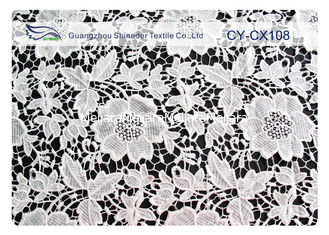 China Nylonbaumwolle gesticktes Spitze-Gewebe mit 120cm Breite CY-CX108 fournisseur