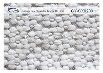 China Dehnbares geschnürtes gesticktes Maschen-Spitze-Gewebe-Nylon mit Spandex und Polyester fournisseur