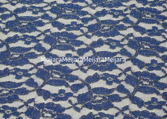 China Umweltfreundliches metallisches Spitze-Gewebe-Blau, Nylonbaumwollspitze-Gewebe CY-LW0791 fournisseur