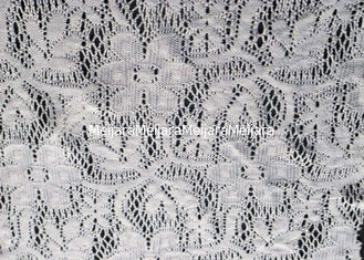 China Weißes Blumen-Polyester-Spitze-Gewebe für Hochzeits-Kleid, Wäsche CY-CT0001 fournisseur