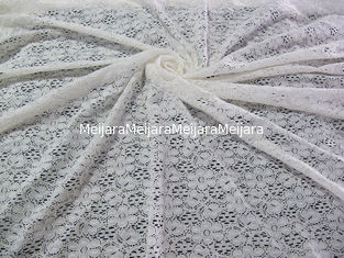 China Elfenbein-Blumenbaumwollnylonspitze-Gewebe mit AZO freiem Färben für Dame Dress CY-DK0029 fournisseur