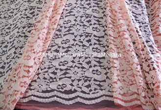 China Umweltfreundliche Baumwollnylonspitze-Maschen-Gewebe-Rosa 145CM - 150CM Breite CY-DK0025 fournisseur