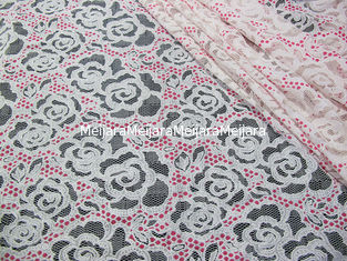 China Weißer Baumwoll-Polyester-Spitze-Gewebe-Rosen-Druck für Wäsche/BH (CY-DK0033) fournisseur