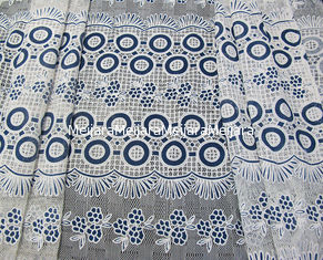 China Baumwolle farbige Punkt-Polyester-Spitze-Gewebe Burnout-Blumen-Spitze für Mädchenkleid und Röcke (CY-DK0022) fournisseur