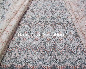 China Schwarzes einzigartiges Baumwoll-Polyester-Spitze-Gewebe gestrickt mit Burnout-Blumen-Spitze für Damen-Kleid (CY-DK0020) fournisseur