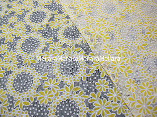 China Baumwollkreis farbiger Polyester Burnout ganz über Blumen-Spitze-Gewebe für Kinderkleidung fournisseur