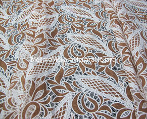 China Blaue Baumwoll-Polyester-Spitze-Gewebe-Blatt-Masche mit dem umweltfreundlichen Färben (CY-DK0024) fournisseur