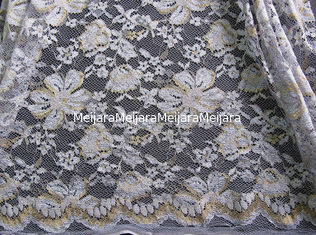 China Schwarzes ausgebogtes metallisches Massenblumenspitze-Gewebe umweltfreundliches färbendes CY-LW0060 fournisseur