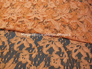 China Orange Baumwollnylonspitze-Maschen-Gewebe AZO, das für Damen-Kleid SYD-0001 färbt fournisseur