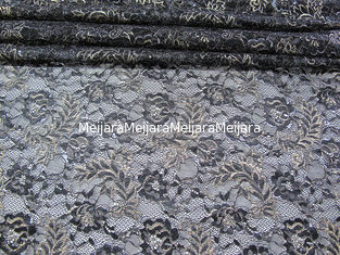 China Weinlese-metallisches Spitze-Gewebe-Blau, Nylon-Tulle-Blumenspitze-Gewebe SYD-0002 fournisseur