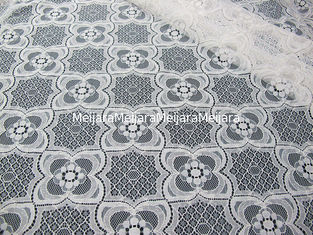 China Gestricktes Tulle-Baumwollnylonspitze-Gewebe-Elfenbein für Pyjama umweltfreundliches SYD-0007 fournisseur