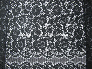 China Schwarzes Nylon geschnürtes Spitze-Gewebe gestricktes Psychiater-Blumenbeständiges fournisseur