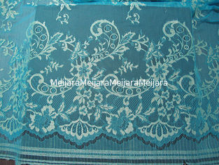 China Stretchable Blumen-metallisches Spitze-Gewebe-Nylongrün gestrickt für Kleidung fournisseur