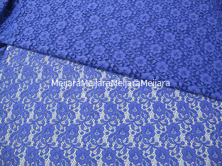China Blaues Nylon-Digital-Spitze-Gewebe-Miniblumen für Dame Dress fournisseur