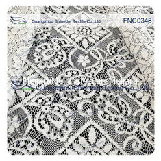 China 150CM Baumwollnylon-Polyester-Spitze-Gewebe-rhombischer schwarzer mit BlumenKord fournisseur