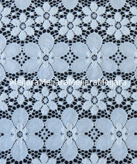 China Nylonspandex-elastische blaue Blumenspitze-Gewebe-Ordnung für Dame Garment fournisseur
