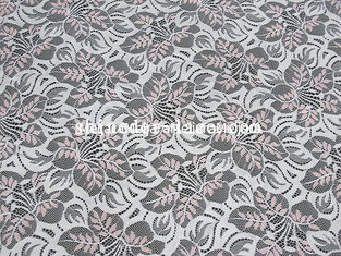 China Rosa/weiße Baumwollnylonspitze-Gewebe oder Kundenbezogenheits-Farbe für Kleid SYD-0182 fournisseur