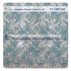 China Farbige Wimper gestickte Spitze-Ordnung, Brautkleiderblumenspitze-Gewebe fournisseur