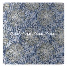 China Mode-Gold-blaues weiße Blume Blumen-Chantilly-Guipurespitzen-Spitze-Gewebe fournisseur
