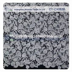 China Blumen-Polyester-Spitze-Gewebe Embroideried 100/Hauptdekor-Gewebe fournisseur