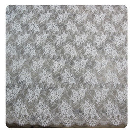 Nylonelfenbein ausgebogter umrandeter Blumennormal, der Brautkleiderspitze-Gewebe färbt fournisseur
