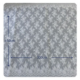 100% Nylon-Elfenbein ausgebogtes umrandetes Chantilly-Spitze-Hochzeits-Blumenkleid besonders angefertigt fournisseur