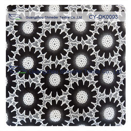 Mode-großes schwarzes Blumenbaumwollspitze-Gewebe, Polyester 50% Baumwolle50% fournisseur