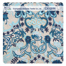 120cm ± 5% Polyester-gesticktes Häkelspitze-Blumengewebe für Unterwäsche/Wäsche/Kleid fournisseur
