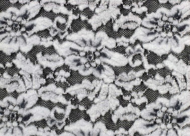 Weiße Blumen-gebürstete Spitze Stretchable, Rayon Nylonspandex-Gewebe CY-LQ0003 fournisseur