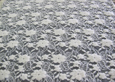 Waschbares gebürstetes Blumenspitze-Ausdehnungs-Gewebe/Nylonbaumwollespandex-Gewebe CY-LQ0043 fournisseur