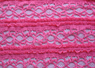 Empfindliche rosa gewirkte Spitze-Gewebe-Ausdehnung im Damen-Kleid, Psychiater-Beständig fournisseur