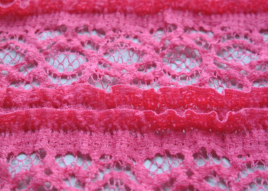 Empfindliche rosa gewirkte Spitze-Gewebe-Ausdehnung im Damen-Kleid, Psychiater-Beständig fournisseur