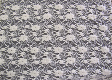 Ökologisches Standardweiß bürstete das Spitze-Gewebe für Hochzeits-Kleid, gestickt fournisseur