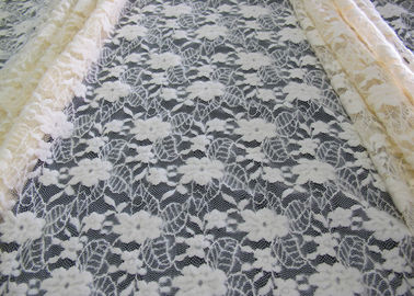 Waschbares gebürstetes Blumenspitze-Ausdehnungs-Gewebe/Nylonbaumwollespandex-Gewebe CY-LQ0043 fournisseur