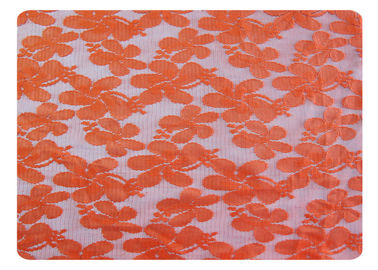 Orangen-Polyester-Spitze-Gewebe 100% für modische Kleidung, Wäsche CY-CT8556 fournisseur