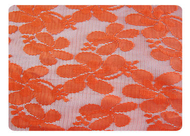 Orangen-Polyester-Spitze-Gewebe 100% für modische Kleidung, Wäsche CY-CT8556 fournisseur