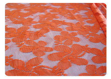 Orangen-Polyester-Spitze-Gewebe 100% für modische Kleidung, Wäsche CY-CT8556 fournisseur