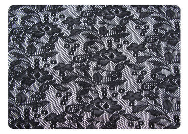 Schwarz-Polyester-Spitze-Gewebe 100% für Nachtzeug, Wäsche CY-CT8562 fournisseur