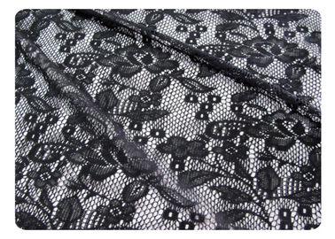 Schwarz-Polyester-Spitze-Gewebe 100% für Nachtzeug, Wäsche CY-CT8562 fournisseur