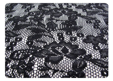 Schwarz-Polyester-Spitze-Gewebe 100% für Nachtzeug, Wäsche CY-CT8562 fournisseur