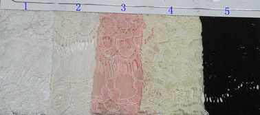 Wimper geschnürtes Spitze-Gewebe wasserlöslich, dehnbares Nylonbaumwollgewebe CY-LW0716 fournisseur