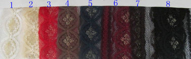 Umweltfreundliches metallisches Spitze-Gewebe-Rot, elastisches Spitze-Material CY-LW0208 fournisseur