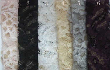 Farbiges Ausdehnungs-Blumen-metallisches Spitze-Gewebe, ausgebogtes Rand-Spitze-Gewebe fournisseur
