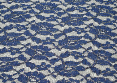 Umweltfreundliches metallisches Spitze-Gewebe-Blau, Nylonbaumwollspitze-Gewebe CY-LW0791 fournisseur
