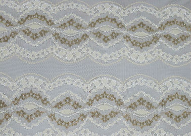 Unterwäsche-metallisches Spitze-Gewebe-Nylon-Polyester Spandex-Material CY-LW0798 fournisseur