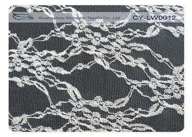 150cm Breiten-Baumwollnylon ausgebogtes Spitze-Gewebe für Brautkleider CY-LW0012 fournisseur