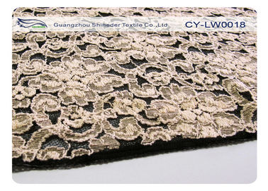 Elastisches Blumen-Baumwollnylonspitze-Gewebe-eleganter Antipsychiater CY-LW0018 fournisseur